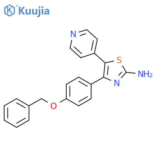2-Thiazolamine, 4-[4-(phenylmethoxy)phenyl]-5-(4-pyridinyl)- structure