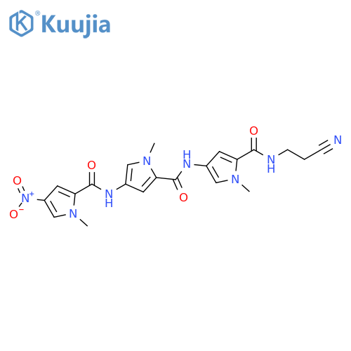 1H-Pyrrole-2-carboxamide,N-[5-[[(2-cyanoethyl)amino]carbonyl]-1-methyl-1H-pyrrol-3-yl]-1-methyl-4-[[(1-methyl-4-nitro-1H-pyrrol-2-yl)carbonyl]amino]- structure
