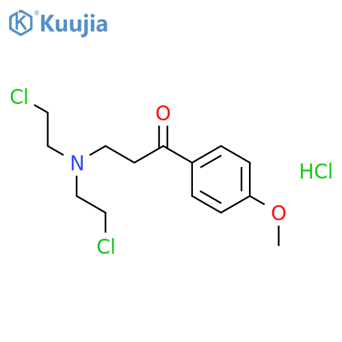 1-Propanone,3-[bis(2-chloroethyl)amino]-1-(4-methoxyphenyl)-, hydrochloride (1:1) structure