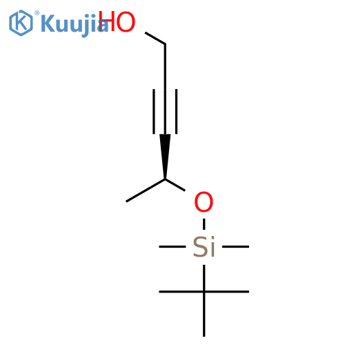 2-Pentyn-1-ol, 4-[[(1,1-dimethylethyl)dimethylsilyl]oxy]-, (4S)- structure