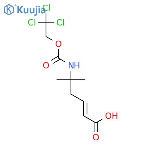 2-HEXENOIC ACID, 5-METHYL-5-[[(2,2,2-TRICHLOROETHOXY)CARBONYL]AMINO]-, (2E)- structure