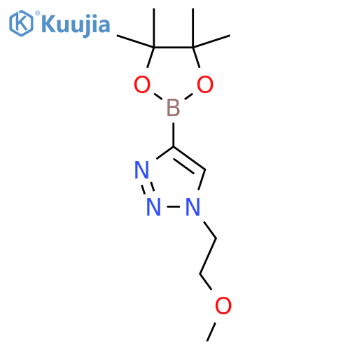 1-(2-methoxyethyl)-4-(4,4,5,5-tetramethyl-1,3,2-dioxaborolan-2-yl)-1H-1,2,3-triazole structure