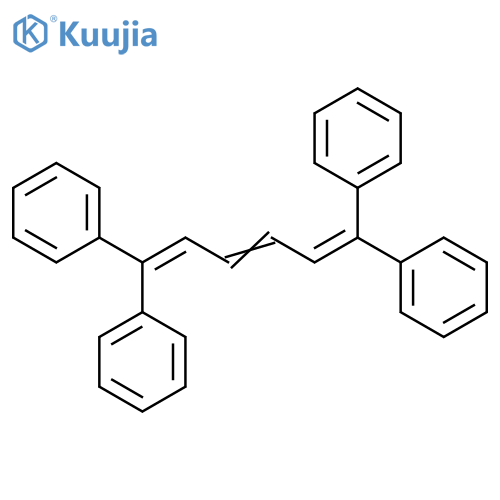 Benzene, 1,1',1'',1'''-(1,3,5-hexatriene-1,6-diylidene)tetrakis- structure