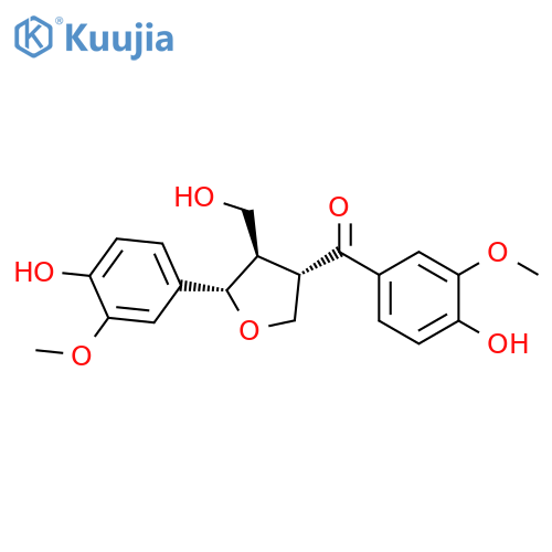 Methanone, (4-hydroxy-3-methoxyphenyl)[(3S,4R,5S)-tetrahydro-5-(4-hydroxy-3-methoxyphenyl)-4-(hydroxymethyl)-3-furanyl]- structure