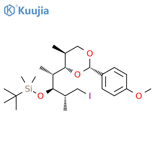 Silane,(1,1-dimethylethyl)[(1S,2R)-3-iodo-1-[(1R)-1-[(2S,4S,5S)-2-(4-methoxyphenyl)-5-methyl-1,3-dioxan-4-yl]ethyl]-2-methylpropoxy]dimethyl- structure