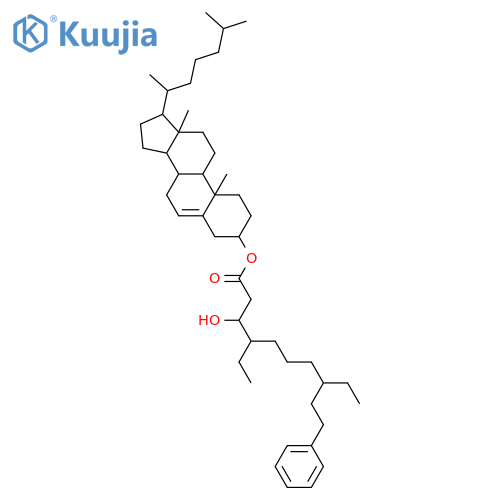 4,8-Diethyl-10-phenyldecanoic acid; 3-Hydroxy, cholesteryl ester structure