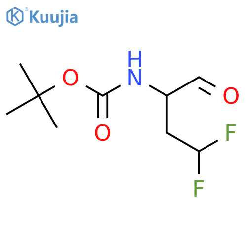 Tert-butyl N-(4,4-difluoro-1-oxobutan-2-yl)carbamate structure