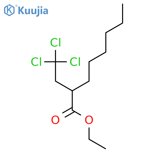 Octanoic acid, 2-(2,2,2-trichloroethyl)-, ethyl ester structure
