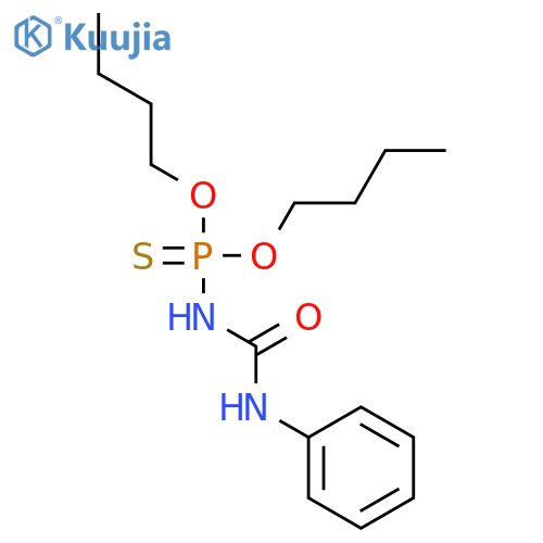 Phosphoramidothioic acid, [(phenylamino)carbonyl]-, O,O-dibutyl ester structure