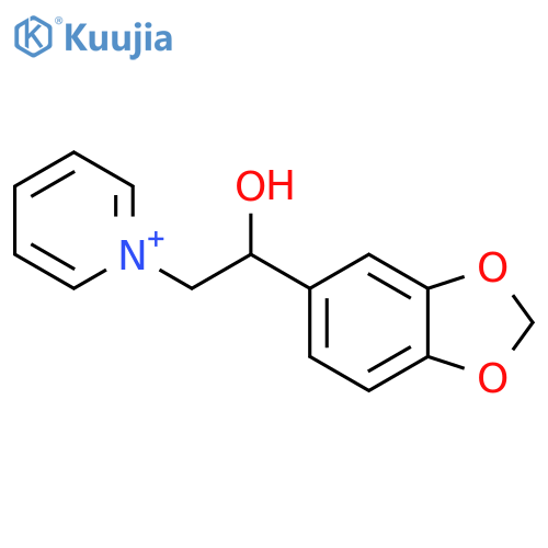 Pyridinium,1-[2-(1,3-benzodioxol-5-yl)-2-hydroxyethyl]-, bromide (1:1) structure