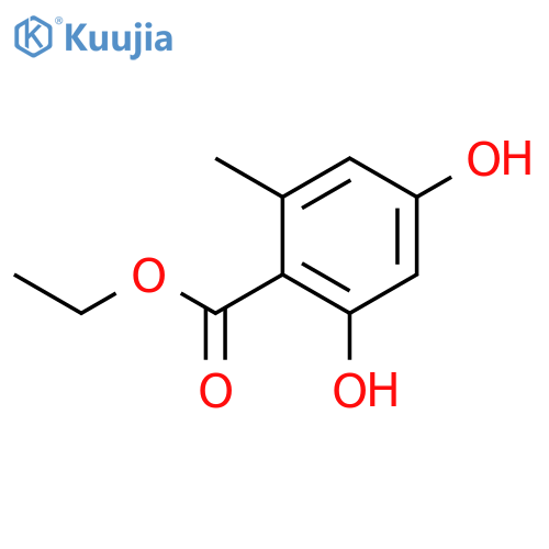 ethyl 2,4-dihydroxy-6-methyl-benzoate structure