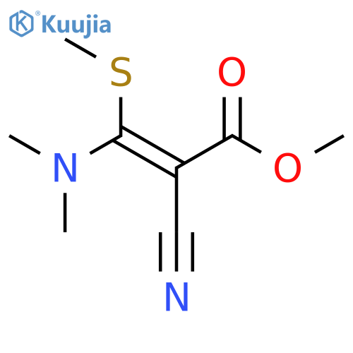 2-Propenoic acid,2-cyano-3-(dimethylamino)-3-(methylthio)-, methyl ester structure