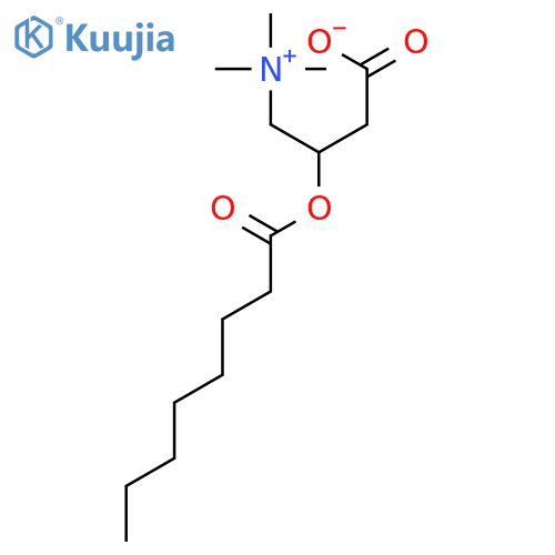 1-Propanaminium,3-carboxy-N,N,N-trimethyl-2-[(1-oxooctyl)oxy]-, inner salt, (2R)- structure