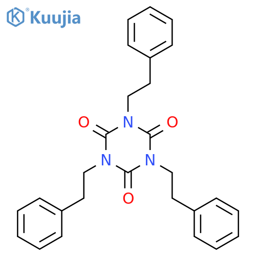1,3,5-Triazine-2,4,6(1H,3H,5H)-trione, 1,3,5-tris(2-phenylethyl)- structure