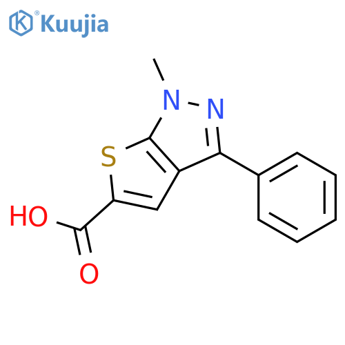 1-Methyl-3-phenyl-1h-thieno2,3-cpyrazole-5-carboxylic Acid structure