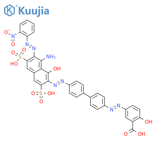 5-[4-[4-[[8-amino-1-hydroxy-7-(2-nitrophenyl)azo-3,6-disulfo-2-naphthyl]azo]phenyl]phenyl]azo-2-hydroxy-benzoic acid structure