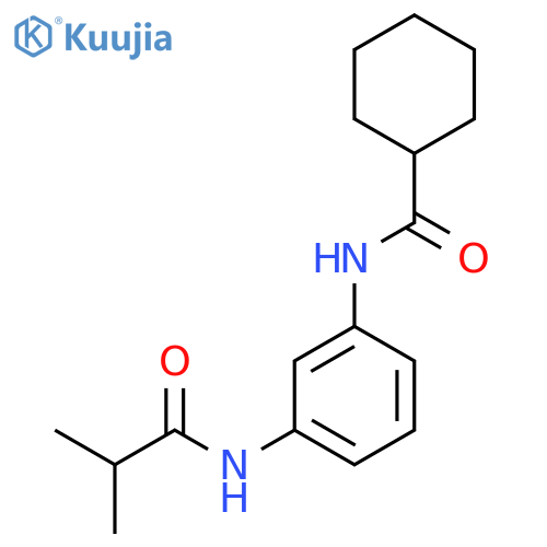 Cyclohexanecarboxamide, N-[3-[(2-methyl-1-oxopropyl)amino]phenyl]- structure