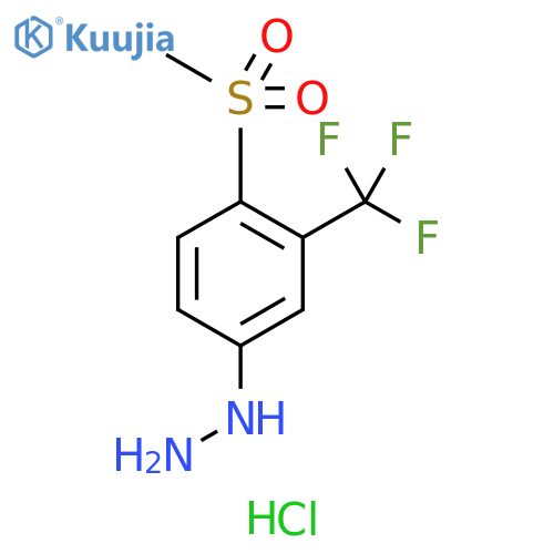 Hydrazine,[4-(methylsulfonyl)-3-(trifluoromethyl)phenyl]-, hydrochloride (1:1) structure