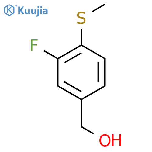 3-fluoro-4-(methylsulfanyl)phenylmethanol structure