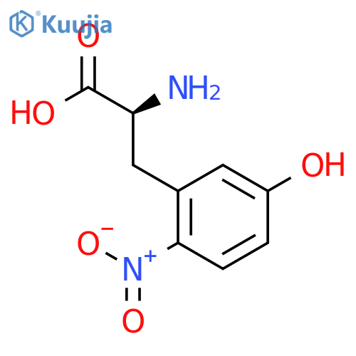 2-amino-3-(5-hydroxy-2-nitrophenyl)propanoic acid structure