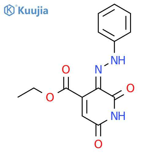 4-Pyridinecarboxylicacid, 1,2-dihydro-6-hydroxy-2-oxo-3-(2-phenyldiazenyl)-, ethyl ester structure