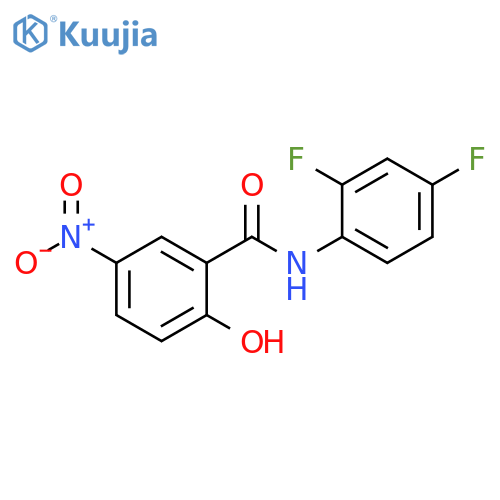 Benzamide, N-(2,4-difluorophenyl)-2-hydroxy-5-nitro- structure