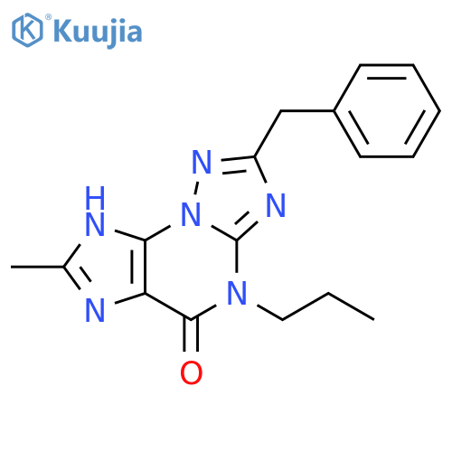 4H-[1,2,4]Triazolo[5,1-b]purin-5(6H)-one,7-methyl-2-(phenylmethyl)-4-propyl- structure