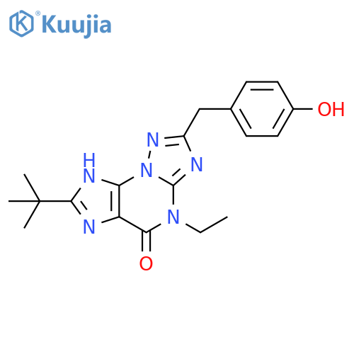 4H-[1,2,4]Triazolo[5,1-b]purin-5(6H)-one,7-(1,1-dimethylethyl)-4-ethyl-2-[(4-hydroxyphenyl)methyl]- structure