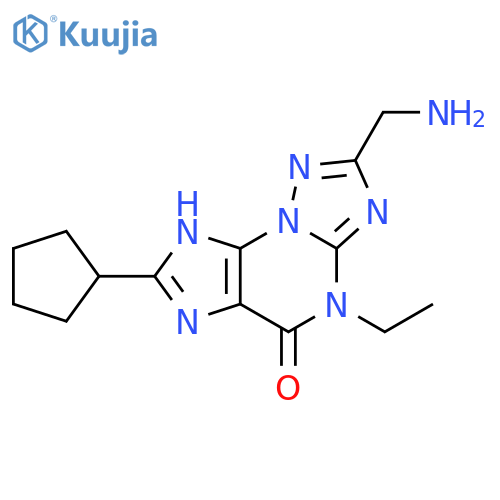 4H-[1,2,4]Triazolo[5,1-b]purin-5(6H)-one,2-(aminomethyl)-7-cyclopentyl-4-ethyl- structure