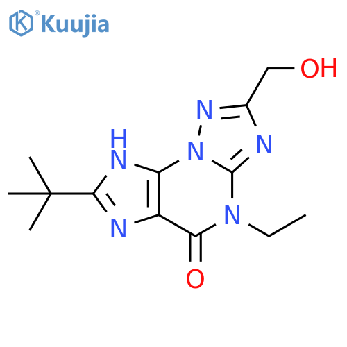 4H-[1,2,4]Triazolo[5,1-b]purin-5(6H)-one,7-(1,1-dimethylethyl)-4-ethyl-2-(hydroxymethyl)- structure