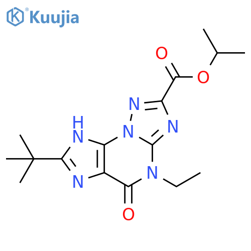 4H-[1,2,4]Triazolo[5,1-b]purine-2-carboxylic acid,7-(1,1-dimethylethyl)-4-ethyl-5,6-dihydro-5-oxo-, 1-methylethyl ester structure