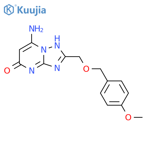 [1,2,4]Triazolo[1,5-a]pyrimidin-5(1H)-one, 7-amino-2-[[(4-methoxyphenyl)methoxy]methyl]- structure