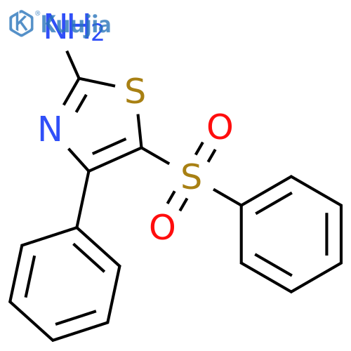 2-Amino-4-phenyl-5-phenylsulfonyl-1,3-thiazole structure