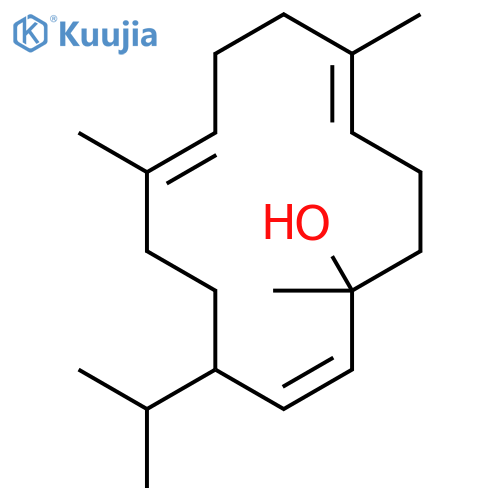 2,7,11-Cyclotetradecatrien-1-ol,1,7,11-trimethyl-4-(1-methylethyl)-, (1R,2E,4S,7E,11E)- structure