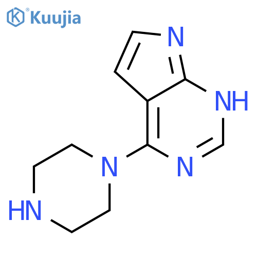 4-piperazin-1-yl-7H-pyrrolo2,3-dpyrimidine structure