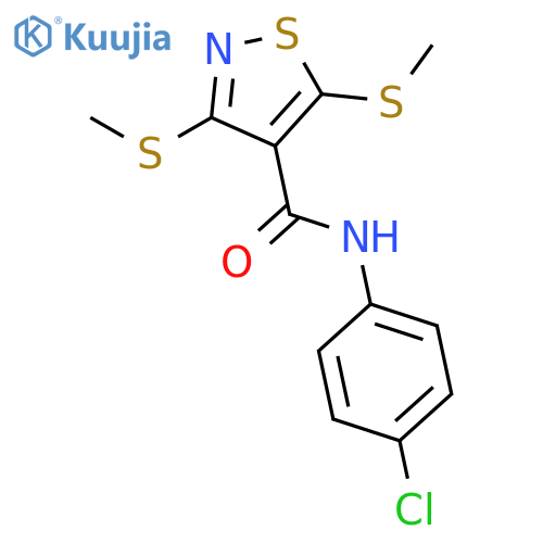 4-Isothiazolecarboxamide, N-(4-chlorophenyl)-3,5-bis(methylthio)- structure