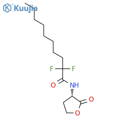 Decanamide, 2,2-difluoro-N-[(3S)-tetrahydro-2-oxo-3-furanyl]- structure