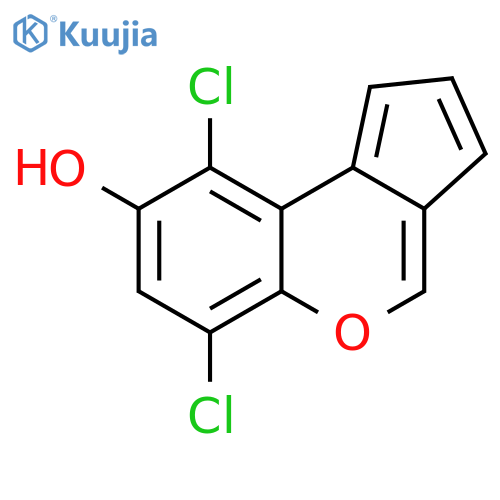 Cyclopenta[c][1]benzopyran-8-ol, 6,9-dichloro- structure