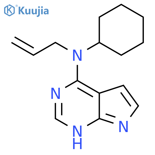 1H-Pyrrolo[2,3-d]pyrimidin-4-amine, N-cyclohexyl-N-2-propenyl- structure