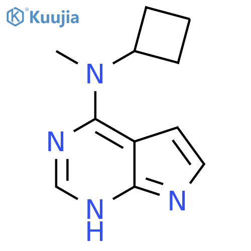 1H-Pyrrolo[2,3-d]pyrimidin-4-amine, N-cyclobutyl-N-methyl- structure