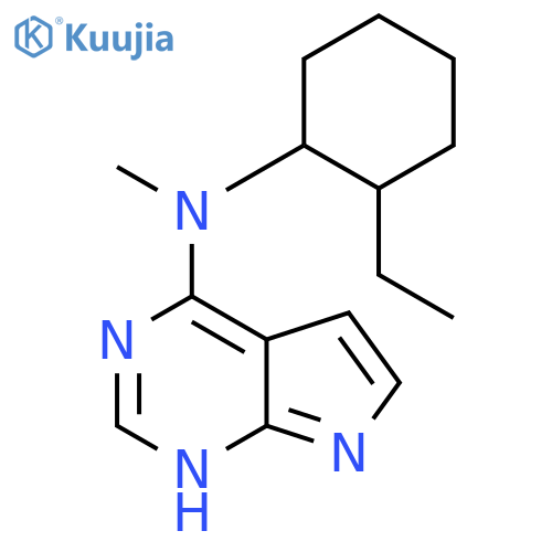 1H-Pyrrolo[2,3-d]pyrimidin-4-amine, N-(2-ethylcyclohexyl)-N-methyl- structure