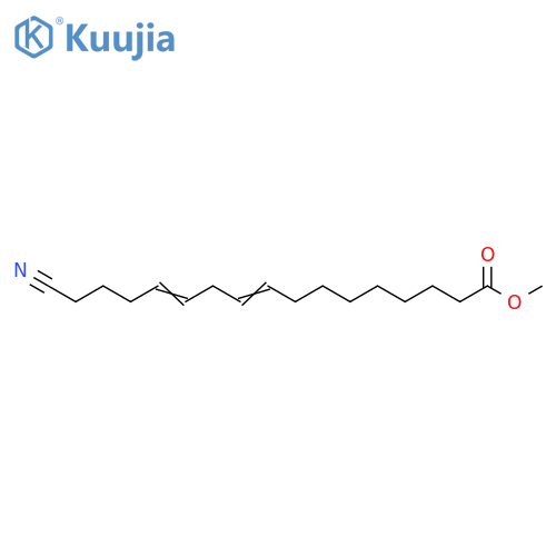 9,12-Hexadecadienoic acid, 16-cyano-, methyl ester structure