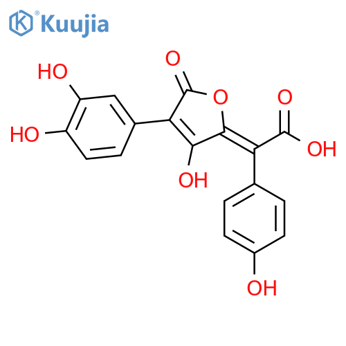 Benzeneacetic acid, a-[4-(3,4-dihydroxyphenyl)-3-hydroxy-5-oxo-2(5H)-furanylidene]-4-hydroxy-,(aE)- structure