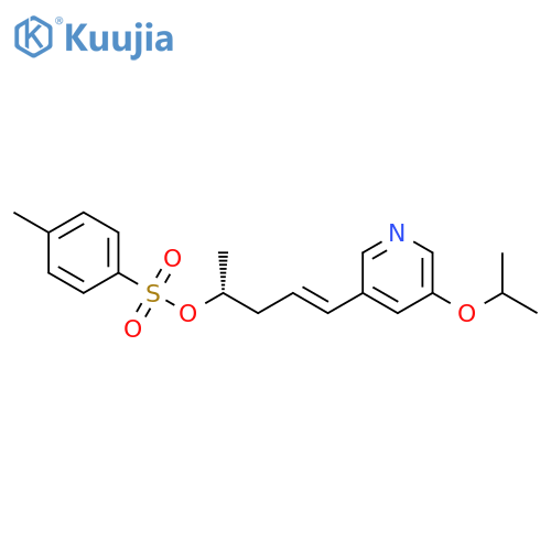 4-Penten-2-ol, 5-[5-(1-methylethoxy)-3-pyridinyl]-, 2-(4-methylbenzenesulfonate), (2R,4E)- structure