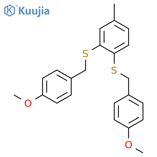BENZENE, 1,2-BIS[[(4-METHOXYPHENYL)METHYL]THIO]-4-METHYL- structure