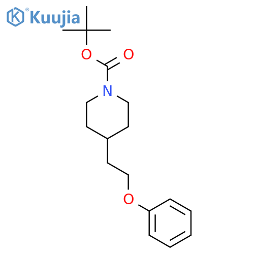 4-(2-phenoxy-ethyl)-piperidine-1-carboxylic acid tert-butyl ester structure