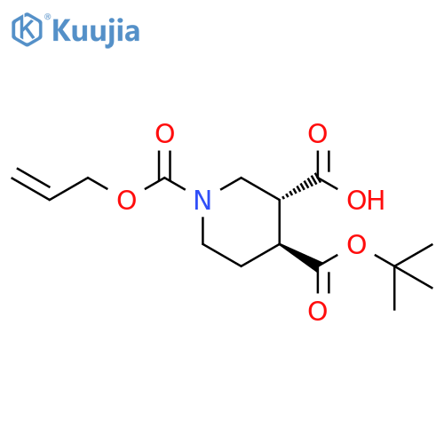 1,3,4-Piperidinetricarboxylic acid, 4-(1,1-dimethylethyl) 1-(2-propenyl)ester, (3R,4S)- structure