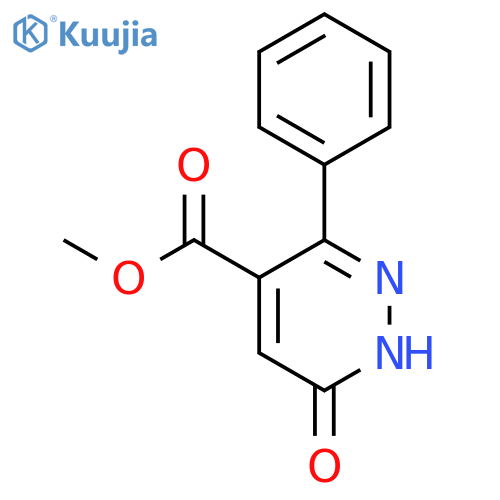 4-Pyridazinecarboxylic acid, 1,6-dihydro-6-oxo-3-phenyl-, methyl ester structure
