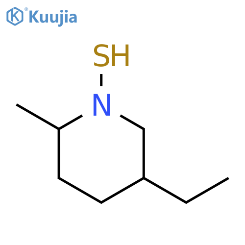 Piperidine, 5-ethyl-1-mercapto-2-methyl- structure