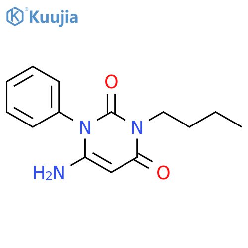 2,4(1H,3H)-Pyrimidinedione, 6-amino-3-butyl-1-phenyl- structure